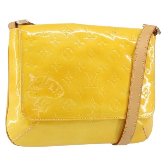 Louis Vuitton Handbags - LOUIS VUITTON Monogram Vernis Thompson Street Bag Lime Yellow M91071 Auth gh1370